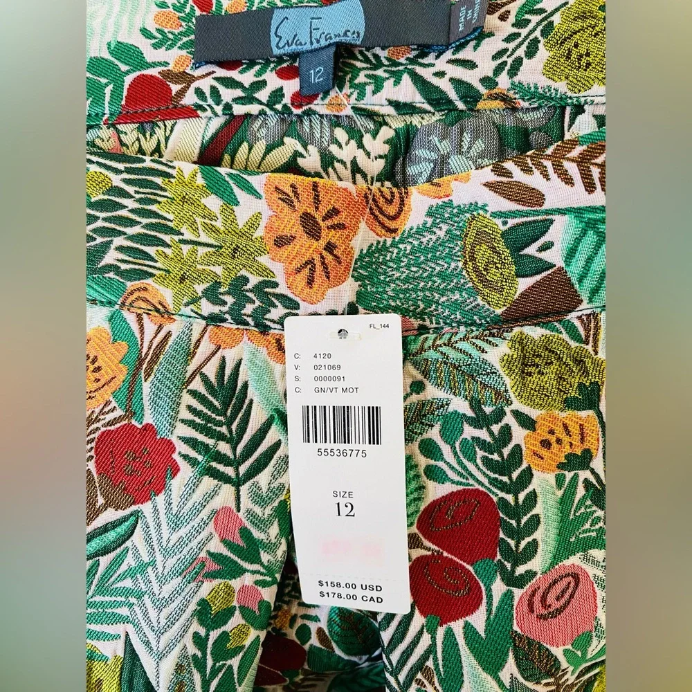 Anthropologie Floral Midi Skirt – Botanical Print, A-Line Silhouette 12 - Picture 5 of 6